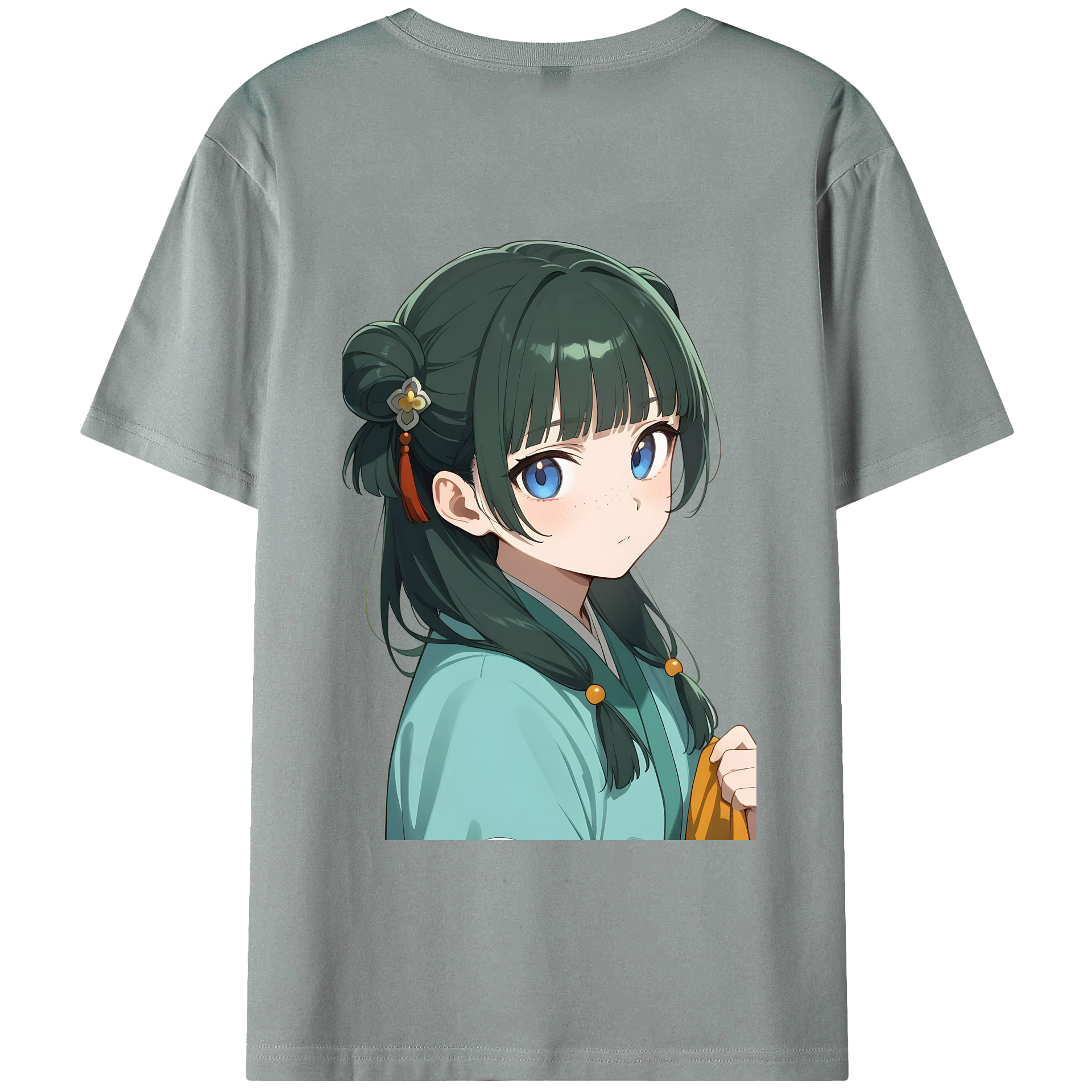 （画像用） 薬屋のひとりごと The Apothecary Diaries 綿100％ メンズ半袖Tシャツ（バックプリント） 通気性